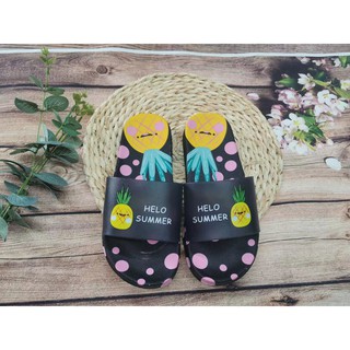 Fruit pineapple girl Korean rubber slippers women shoes #Z9