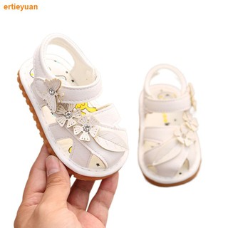 Baotou summer baby sandals 0-2 years old girl princess shoes non-slip calling shoes soft-soled toddler shoes baby shoes