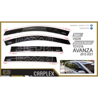 Carplex Avanza 2012-2021 Black OEM Type Rain Guard Window Visor Car rain visor gutter Thailand