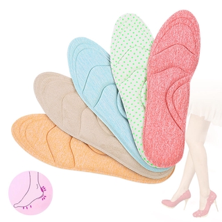 4D Flock Memory Foam Orthotic Insole Arch Support Orthopedic Insoles For Shoes Flat Foot Feet Care Sole Shoe Orthopedic Pads Women Shoes Accessories