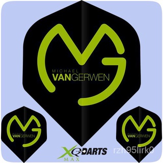 ▦✌□ MvG Dart Flights. XQMax 100 Micron Black with Green Logo darterongpinoy