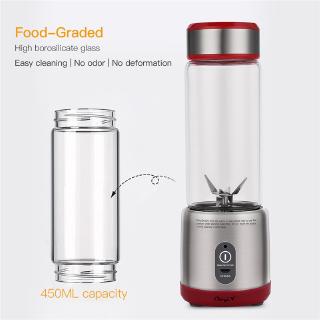 Ckeyin 450ML Portable Blender 6 Blades Fruit Juicer Mixing Machine USB Rechargeable (4)