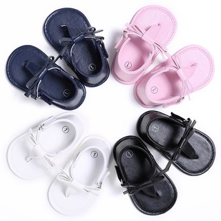 Newborn Baby Girls Anti-slip Bow Soft Sole Shoes Princess Crib Prewalker Shoes