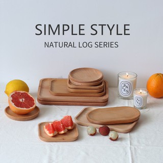 Japanese oval beech small wooden saucer beech tray ins same coffee milk snack tray one person food log storage dish