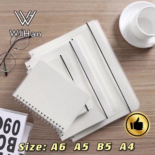 WIHan Spring Notebook With Garter Minimalist Spiral Styled Notebook A6/A5/B5/A4