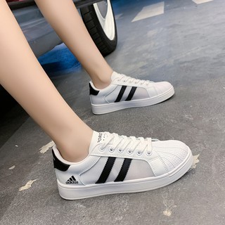 Adidas Breathable Women's Sports Shoes Casual Simple Wild Student Shell-toe White Shoes Fashion Snea