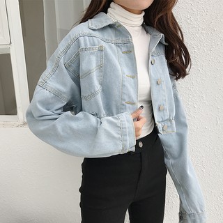 Women's Cropped Jeans Jacket Denim Fringed Short Coats for Women Autumn Holes Vintage Casual Jackets Woman Streetwear Coats (1)