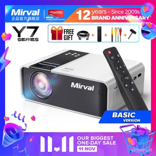 【COD】Mirval Y7 Mini LED Projector 2800 Lumens 1080P LCD Support 4K 3D Video Movie Party Mini Proyect