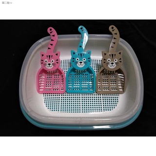 ▽♕℡New Cat Litter Box with sifter and scooper (For adult cats)