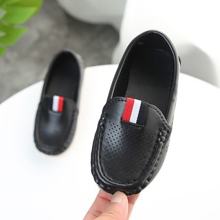 Boy Flat Shoes Summer Leather Shoe Hollow Korean Baby Kids Party Casual Shoe Black Brown White (6)