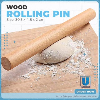 Wooden Rolling Pin Non Stick 30cm x 2.8 cm - Wooden Pressing Stick