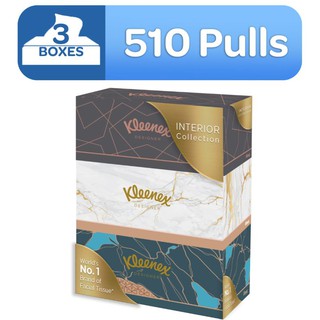 Kleenex Facial Tissue Designer Box 2ply 170 pulls x 3 boxes