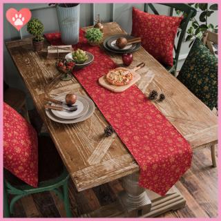 Christmas Red Wind Chime Gold Stamping Table Runner/Placemat Home Party Decoration