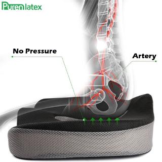 Health Max Coccyx Orthopedic Memory Foam Seat Cushion - Best for Relief of Back Pain, Tailbone Pain and Sciatica - Medical