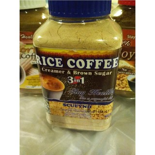 SHIRATAKI RICE㍿Organic Rice Coffee Roasted Brown Rice 3 in 1 with Creamer and Brown Sugar 400g