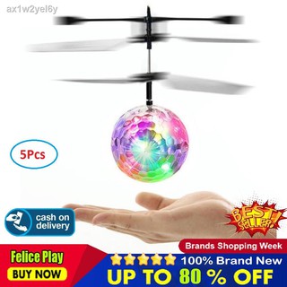toy plane♙Kids Luminous Magic Electric Flying Ball Helicopter Colorful Flashing LED Light Infrared S