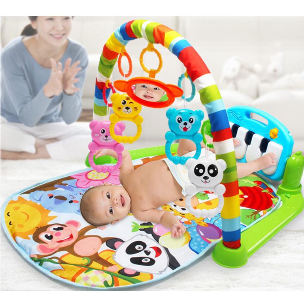 Kick And Play Newborn Gym Mat Toy with Piano for Infant Animals