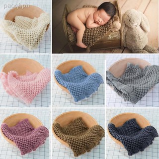 ☢Baby Photo Blanket Newborn Photography Background Prop Soft Crochet Photoshoot Basket Stuffer Filler