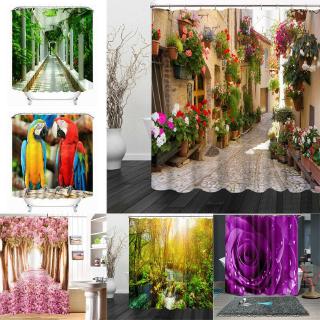 3D Pattern Shower Curtains Polyester Fabric Water proof Curtain Design Bathroom