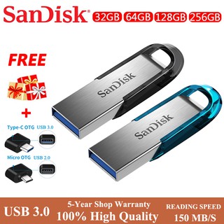 USB Flash Drive16GB/64GB/128GB/256GB CZ73 USB Drive OTG USB Flash Disk 【Black/Blue】DT-SDJS81