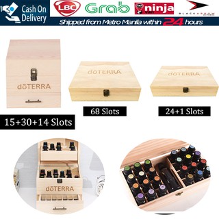 25/68 Slots Essential Oil Wooden Box Bottle Essential Oil Storage Box Oils Box