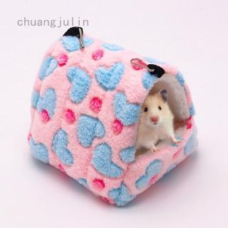 Winter Fleece Guinea Pig Hamster Bed House Hammock Warm Squirrel Bed House Cage Accessories Stylish (1)