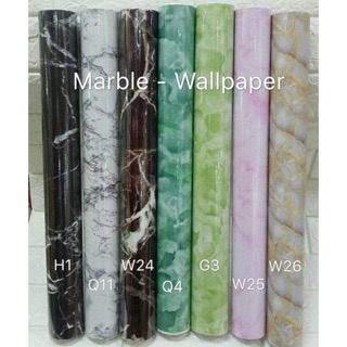Wallpaper Ash Q11 W26 H2 G3 Marble white home decor design ( Aceking Brand ) JUST PEEF OFF AND STICK