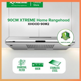 【Available】XTREME HOME 90cm Rangehood Wall-mount Stainless Steel 3-Speed Push Button w/ LED Light [X