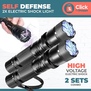 [Combo Sale] Buy 1 Take 1 Flashlight 2 in 1 Complete Set with Batteries Chargeable Tactical LED
