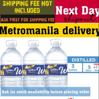 Wilkins distilled water 3pcs x 7liters delivering metromanila