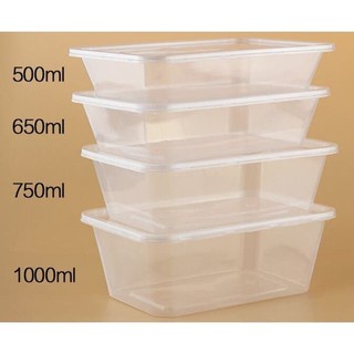 Transparent Microwaveable Food Box Plastic Lunch Box Plastic Container Reusable Storage Tray