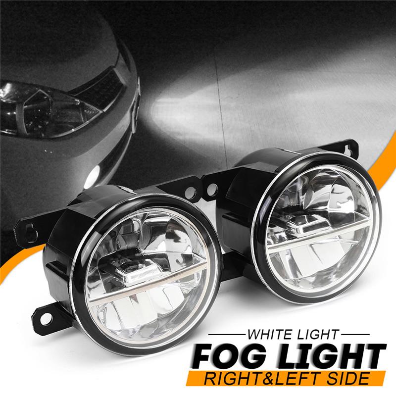 Left /Right Front Fog Light Lamp White Lens H8/H11 Bulbs Applicable to Honda Civic Fit Odyssey