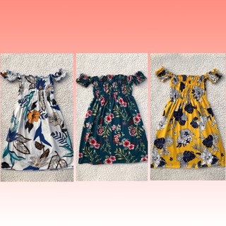 Kid's Off-shoulder Smocking Dress | Little Dress Pambahay | Off-shoulder Dress | Summer Dress