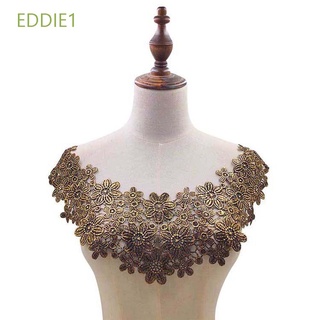EDDIE1 Fabric Applique Multicolor Neckline Lace Fabric Wedding DIY Craft Garment Embroidered Sewing Supplies Lace Collar/Multicolor