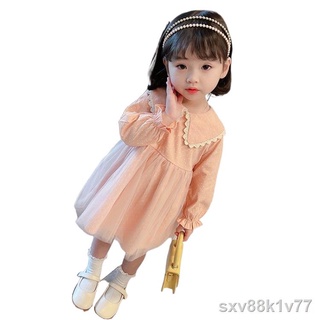 ❐❈◎Girls autumn clothes, children s princess dress, new style 2021 foreign little girl clothes, bab