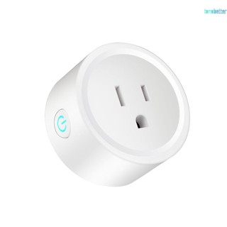 Tombetter 【Now in stock】 Portable Intelligent Automatic Mini Socket Wifi Plug Wi-Fi Enabled App Remote Control Wireless Timer with ON/OFF Switch for Light Electrical Appliance for Compatible Home 100-250V