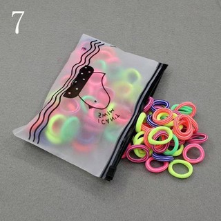 100Pcs/bag Colorful Nylon Elastic Hair Band Ponytail Rubber Band Baby Kids Hair Tie Headband Girls (5)