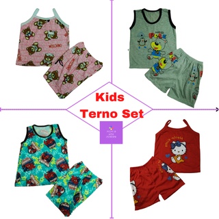 MnKC Baby Sando Shorts Spaghetti Shorts Set Character Terno For Kids Girl Terno For Kids Boys