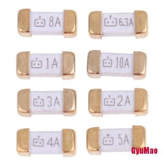 [nGUMO] 10PCS Gold foot 1808 125v 0451 SMD fast blow ultra-rapid fuses 1a to 10A EWG