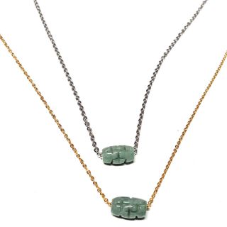Authentic Jade Necklace in hypo allergenic stainless chain (4)