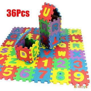 【kidtoys】36pcs Baby Child Number Alphabet Puzzle Foam Mats Educational Toy Gift Parent-child Interactive
