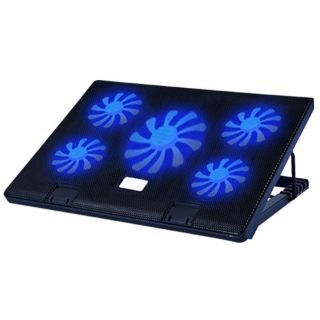 5FANS COOLER FAN W/ ADJUSTMENTS FIX (12“-19”) INCHES LAPTOP WITH 5 FANS &2 EXTRA USB HUB