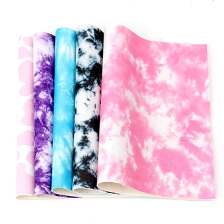 22*30cm 1pc/lot Faux Leather Sheet Graffiti Dyed printed Synthetic Leather Fabric Handmade Craft Material DIY Hair Bow