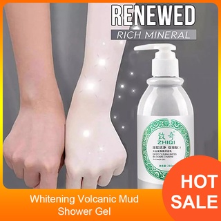 Whitening Volcanic Mud Shower Gel Body Wash Deep Clean Skin Moisturizing Exfoliating Body Care Bathi
