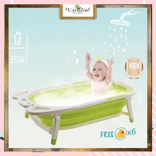 【Available】 Xsential Foldable Baby Bath Tub Collapsible Bath Support