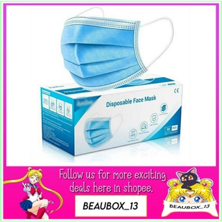 3 Ply Blue Disposable Surgical Face Mask by 50 Pcs !!! cod