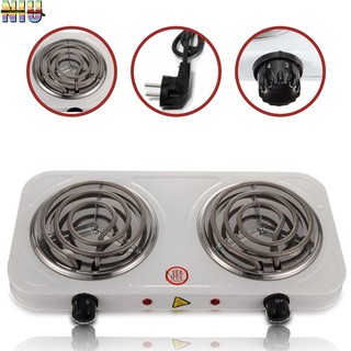 Portable electric stove double burner hot plate