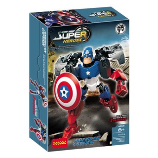 {D&B toys}superhero decool 6006 captain,lego compatible building blocks toys,birthday christmas gift