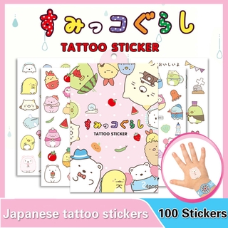 Japanese Tattoo Stickers Cute Cuddle Corner Kids Tattoo Cartoon Stickers Snoopy Printed Stickers