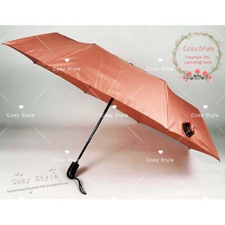 【Ready Stock】♦卍Plain WindProof Automatic Folded Umbrella No.p301